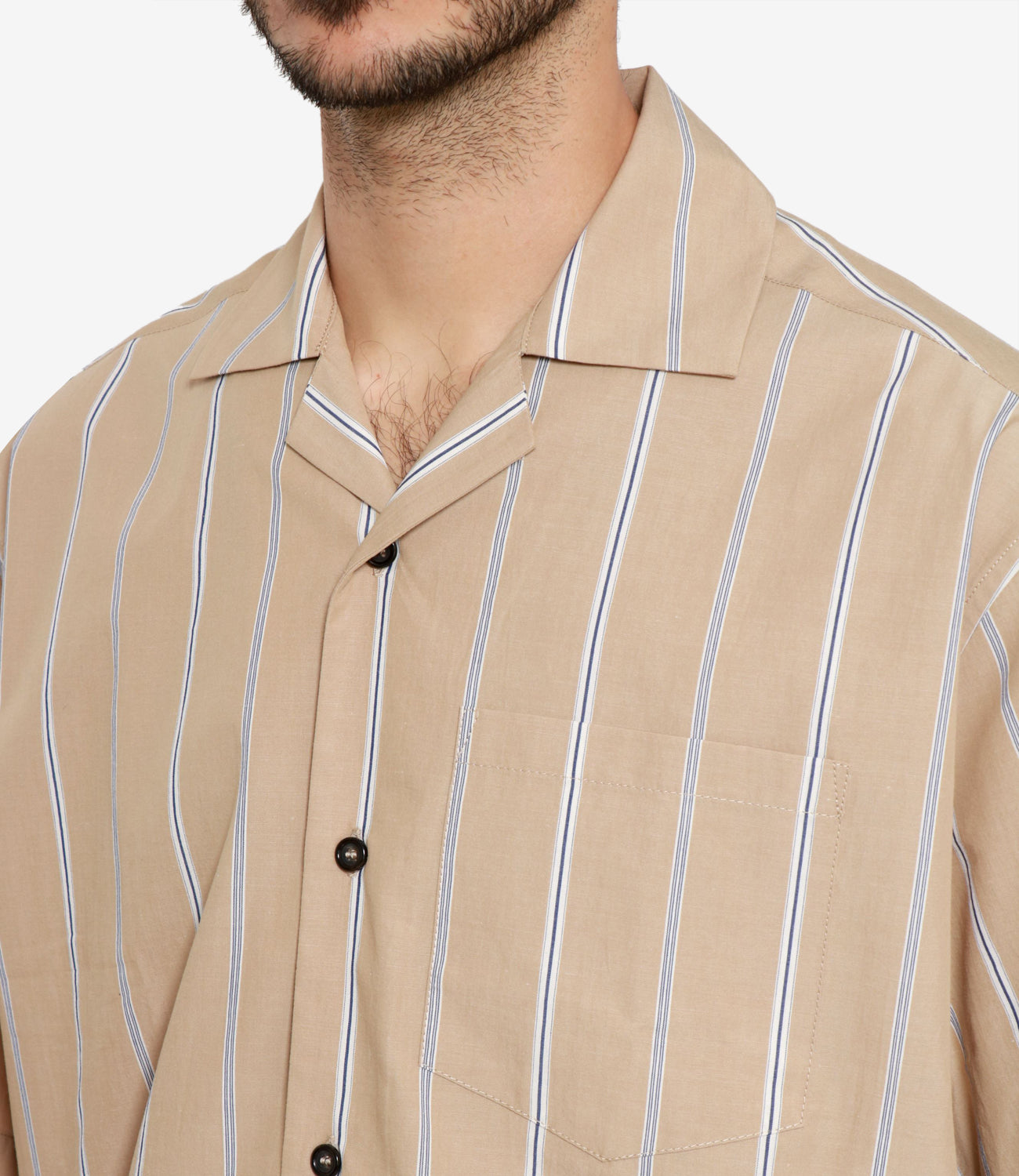 Paolo Pecora | Camicia Beige Bianco