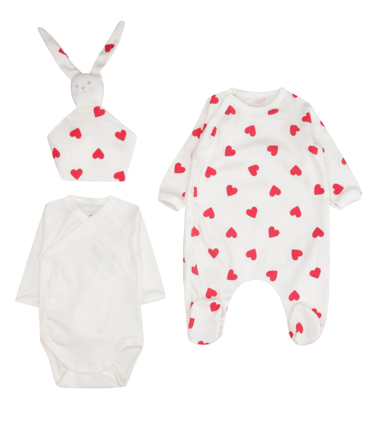 Petit Bateau | Set Tutina Pupazzo Bianco Rosso