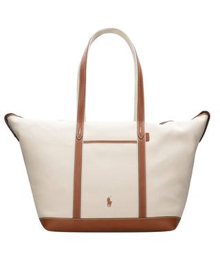 Polo Ralph Lauren | Borsa a Spalla Ecru e Cuoio