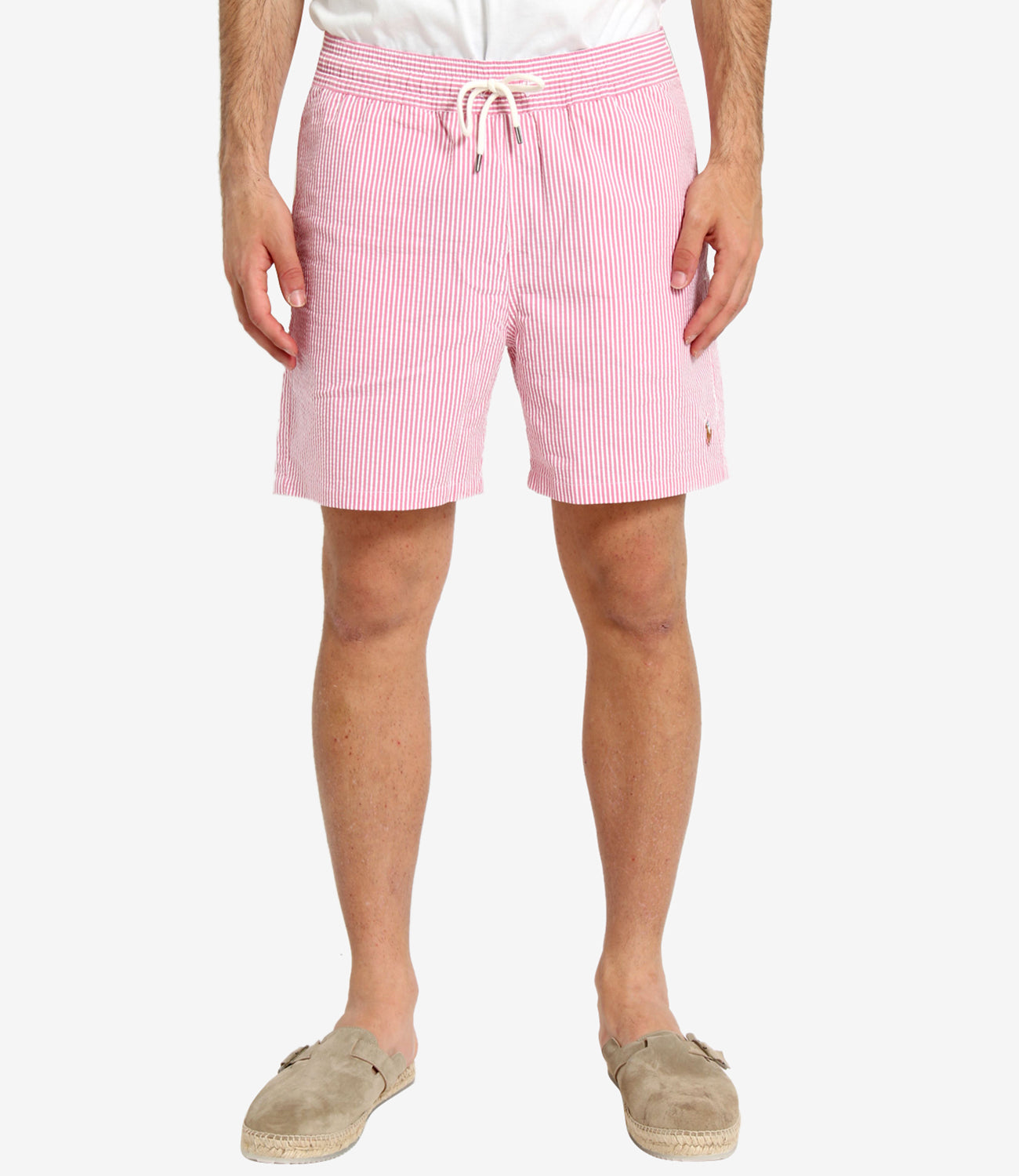 Polo Ralph Lauren | Costume Boxer Traveler Classic Swim Rosa e Bianco