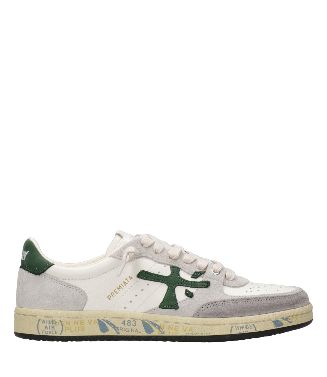 Premiata | Sneakers Bskt Clay Bianca e Oliva