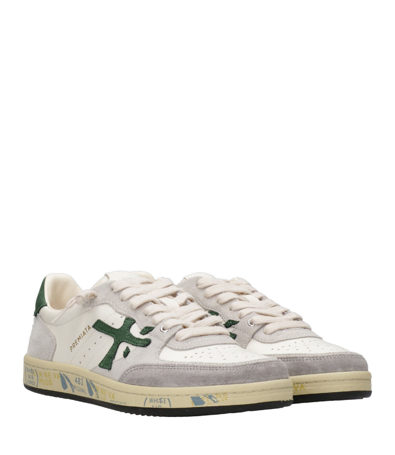 Premiata | Sneakers Bskt Clay Bianca e Oliva