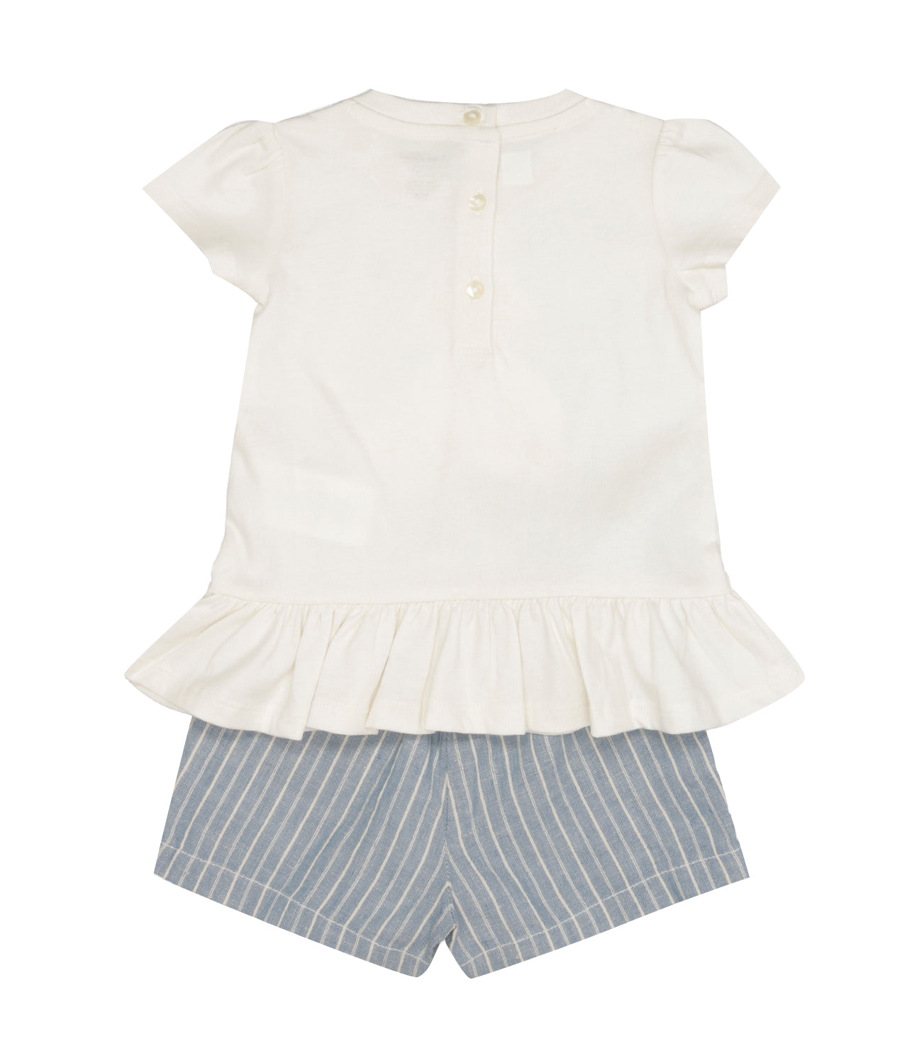 Ralph Lauren Childrenswear | Set Maglia Bermuda Bianco Celeste