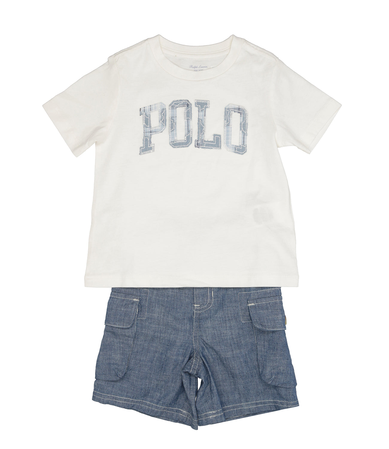 Ralph Lauren Childrenswear | Set T-Shirt Bermuda Bianco denim