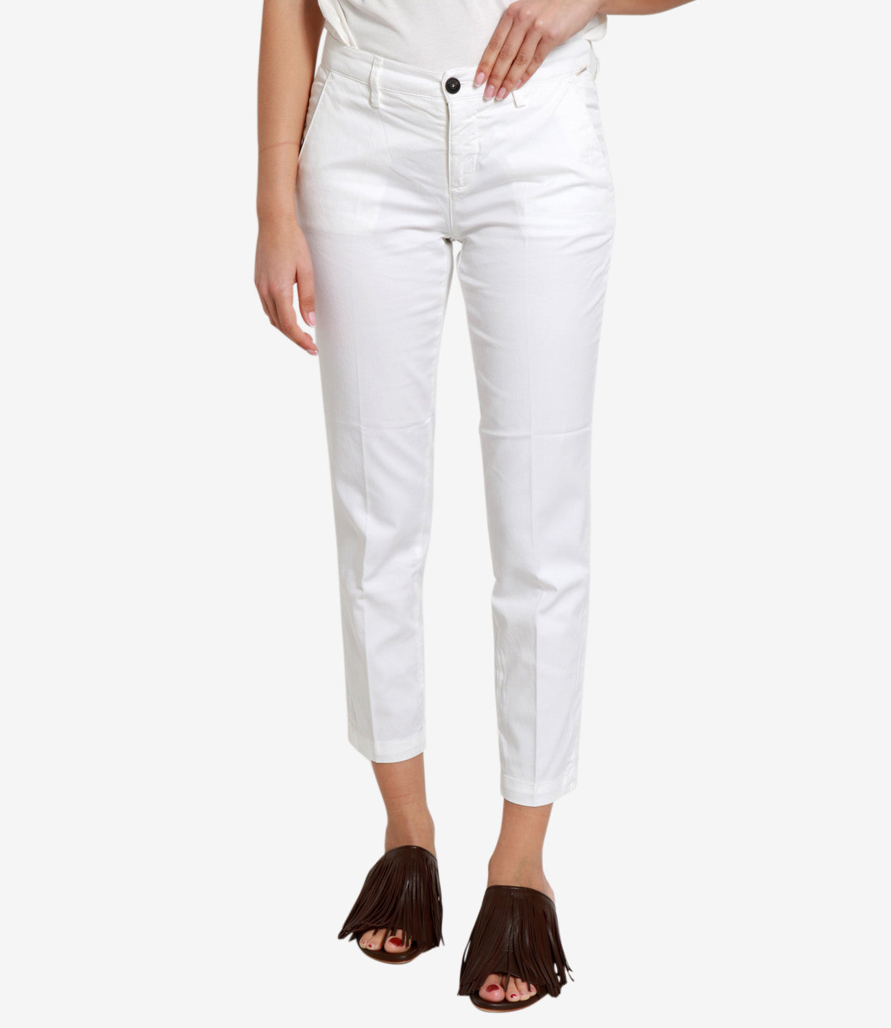 Roy Roger's | Pantalone Bianco Ottico