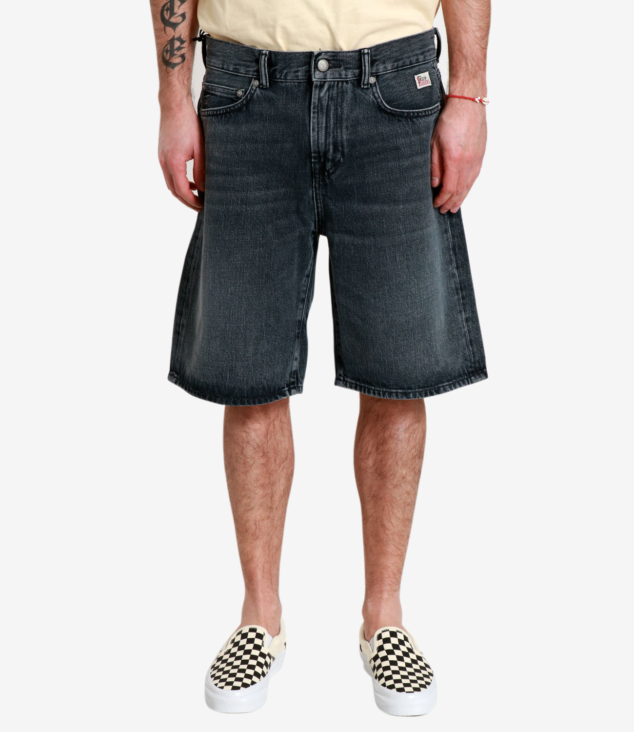 Roy Roger's | Bermuda Cult Wide Denim nero