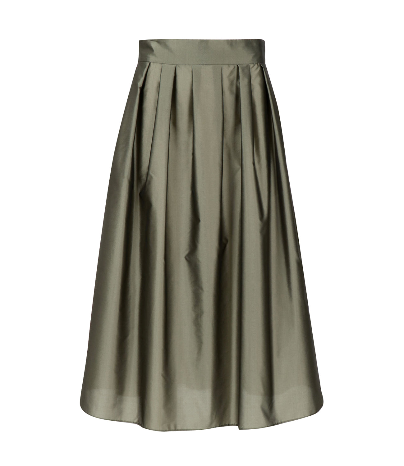 S Max Mara | Gonna Effetto Verde Salvia