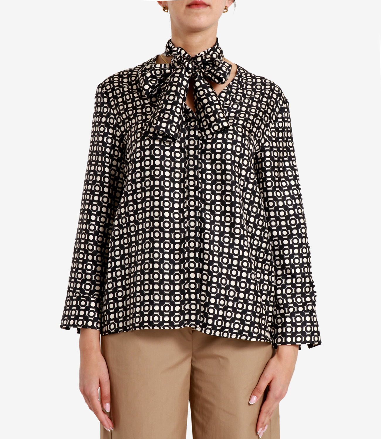 S Max Mara | Camicia Smmvittoria Nero Avorio