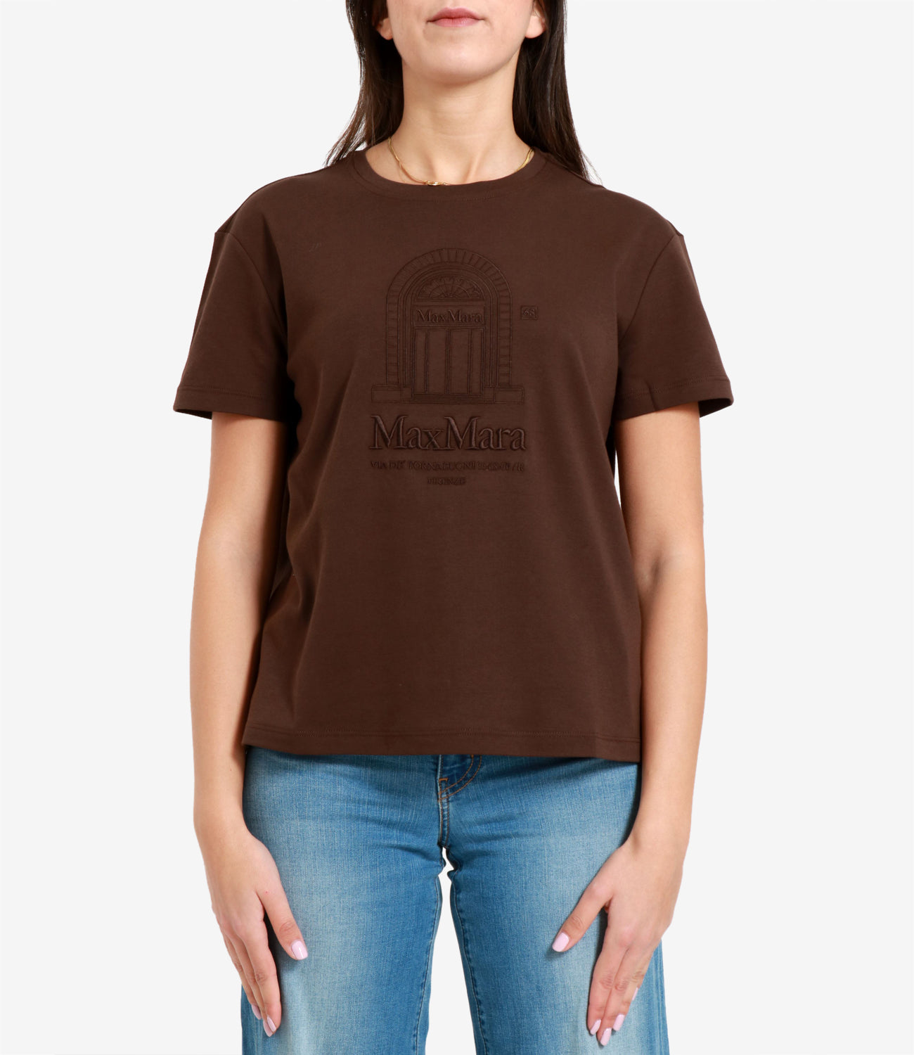 S Max Mara | T-Shirt Smmbella Marrone scuro