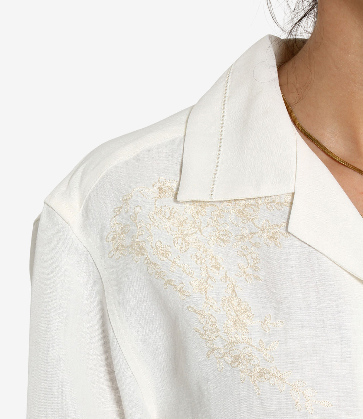 Semicouture | Camicia Olive Bianco Ottico