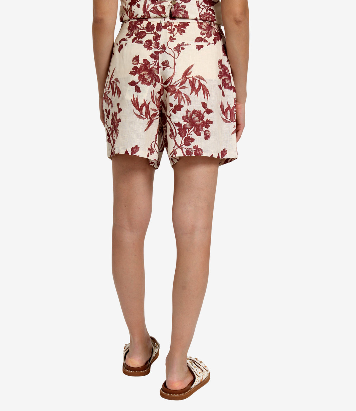 Semicouture | Shorts Cadence Ecru Bordeaux