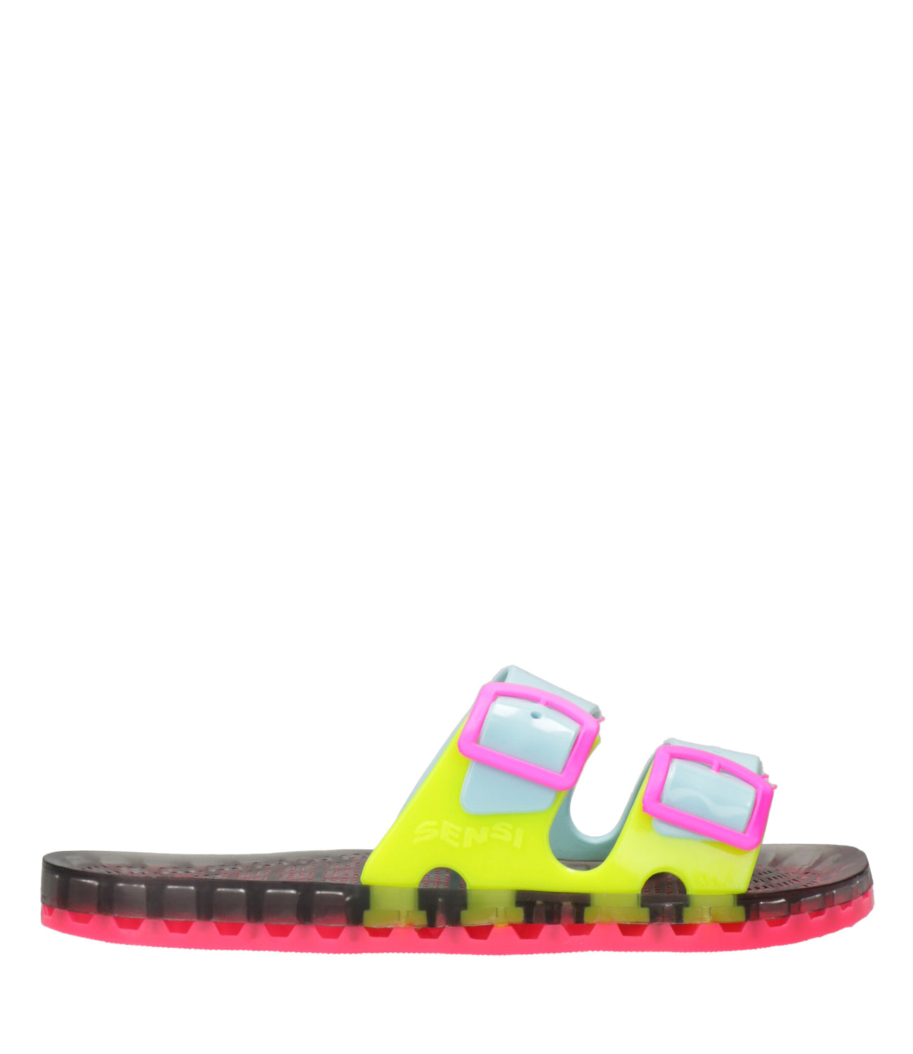 Sensi | Ciabatta La Jolla Color Celeste Giallo fluo