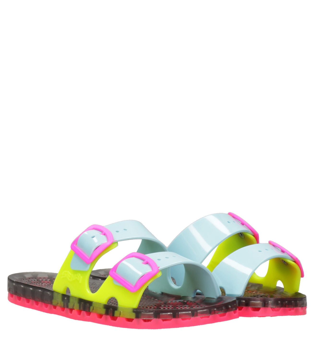 Sensi | Ciabatta La Jolla Color Celeste Giallo fluo