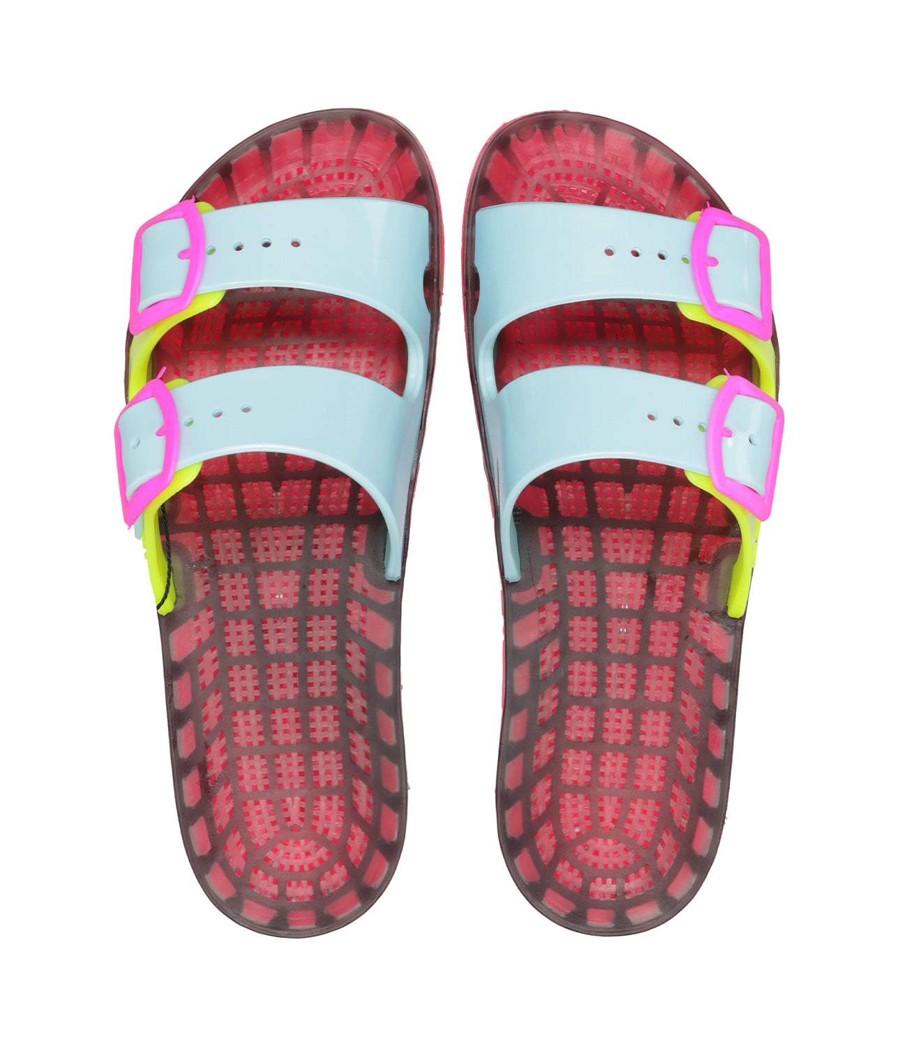 Sensi | Ciabatta La Jolla Color Celeste Giallo fluo
