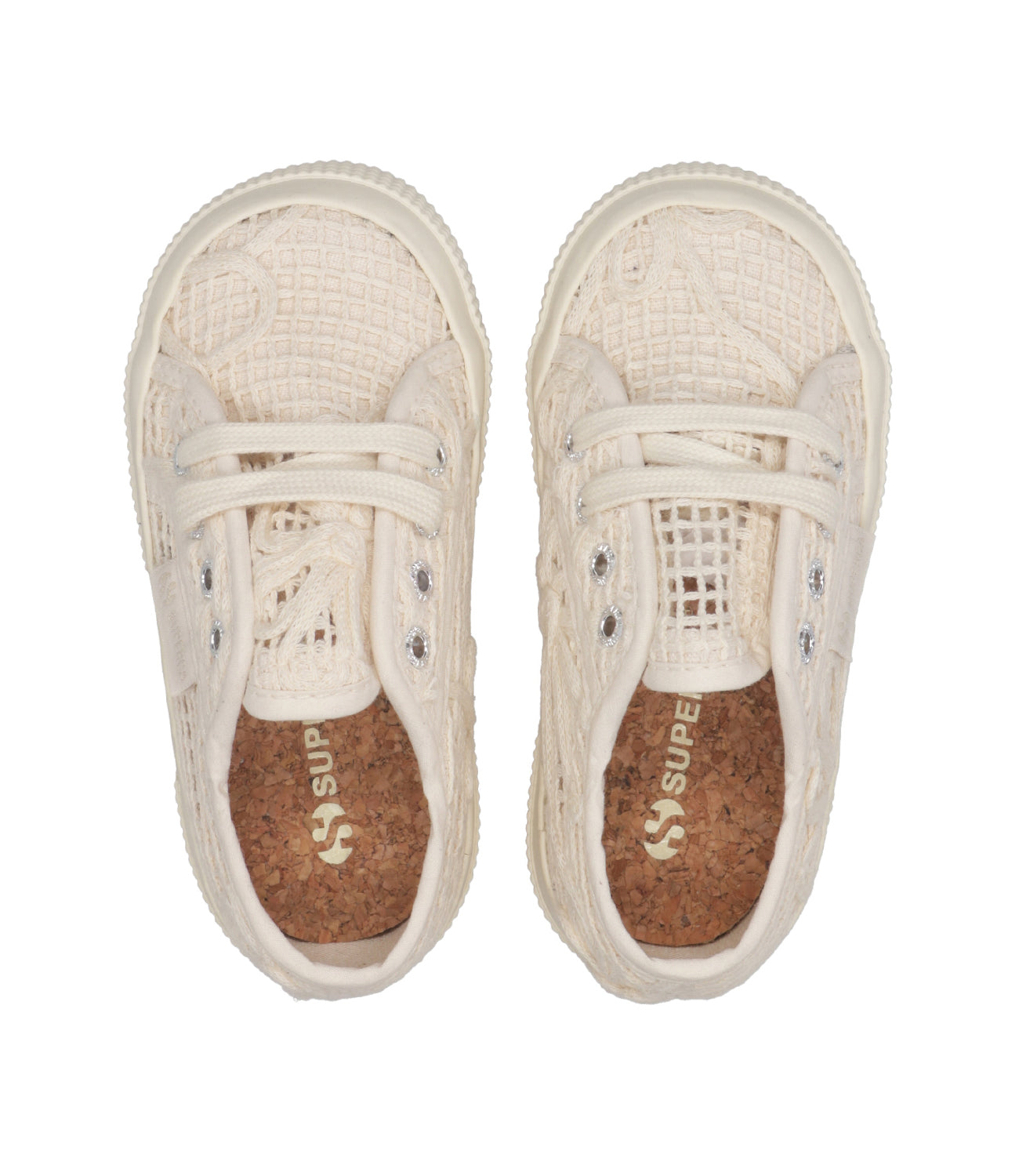 Superga Kids | Sneakers 2750 Net Flower Crochet Beige Bianco