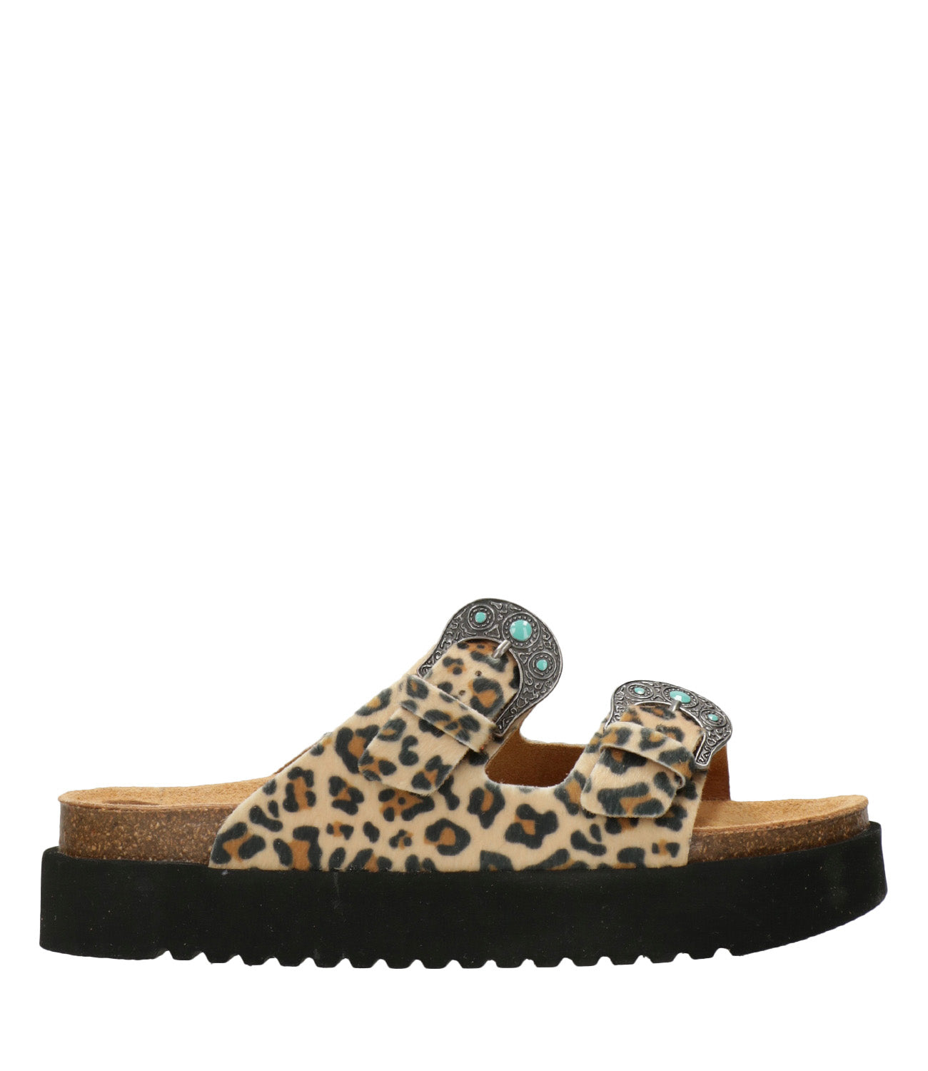 Taji | Ciabatta Buckle Platform Leopardo Leopardo