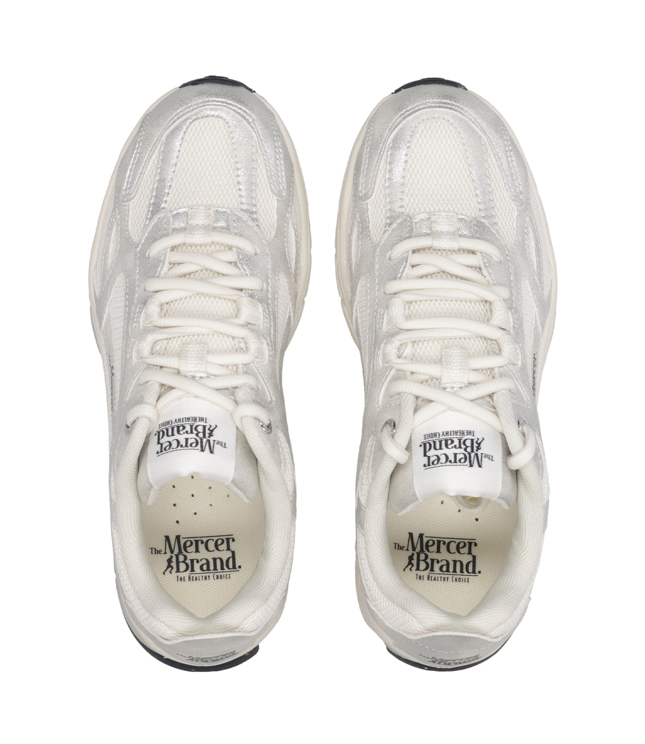 The Mercer Brand | Sneakers The Re Run Metallic Bianco Argento