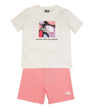 The North Face Kids | Set T-Shirt Bermuda Bianco Corallo