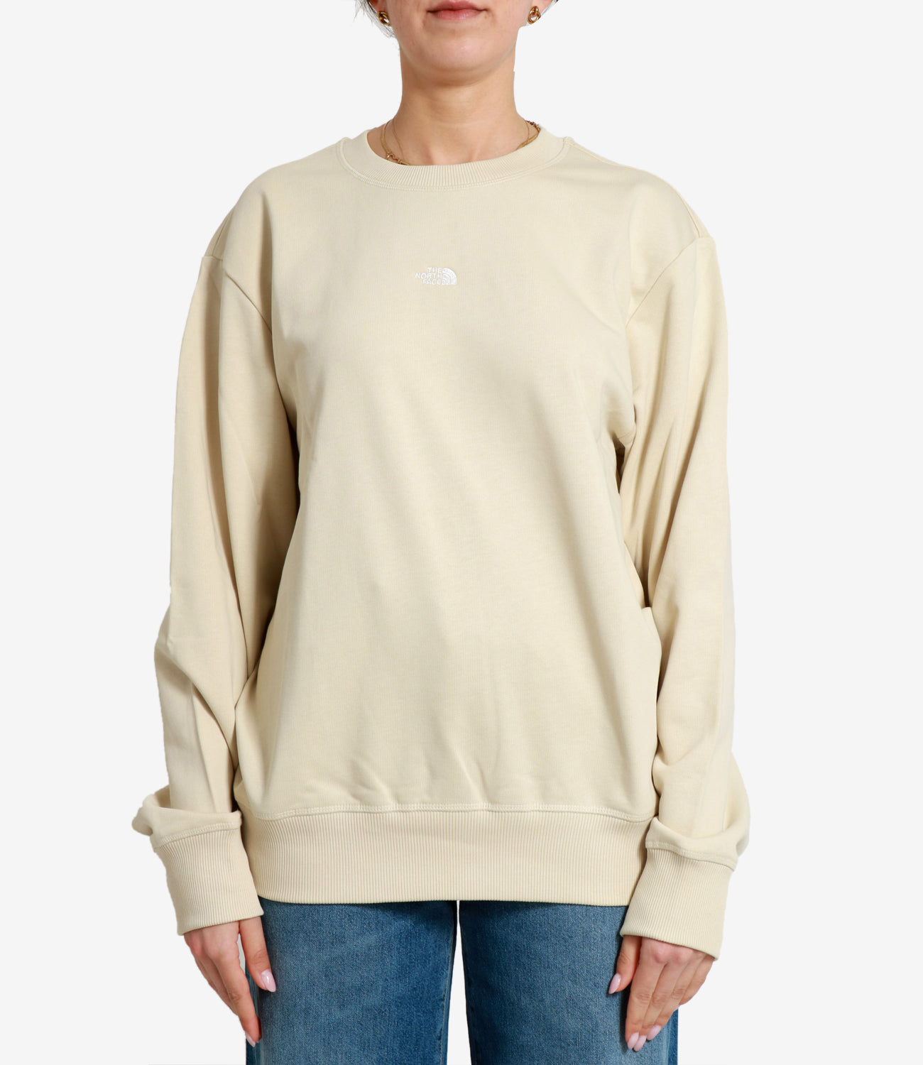 The North Face | Felpa U Essential Light Relaxed Crew Beige chiaro