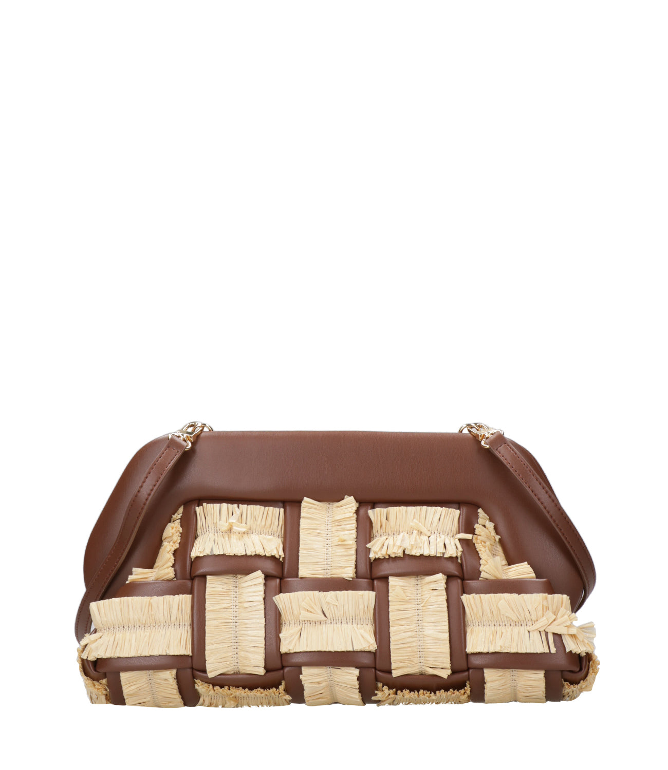 Themoirè | Clutch Bios intreccio Marrone e Beige