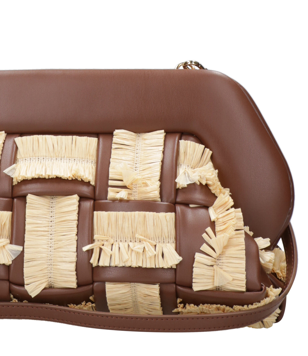 Themoirè | Clutch Bios intreccio Marrone e Beige