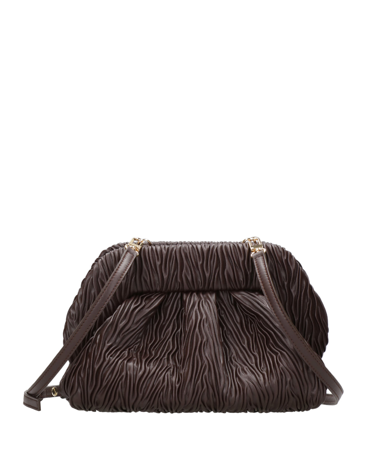 Themoirè | Clutch Bios Medium Arricciato Cioccolato