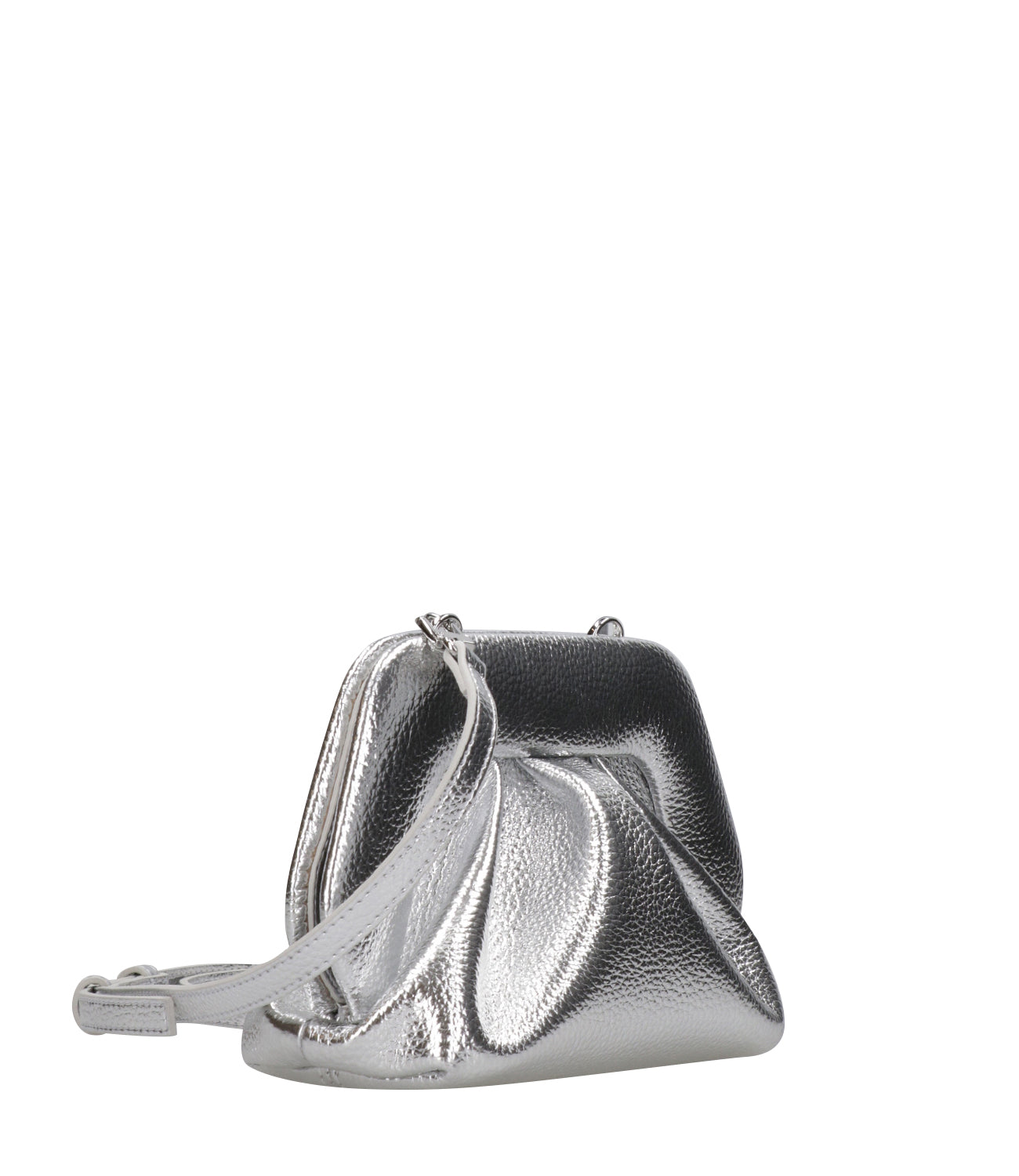 Themoirè | Pochette Bios Small Bottalato Laminato Argento