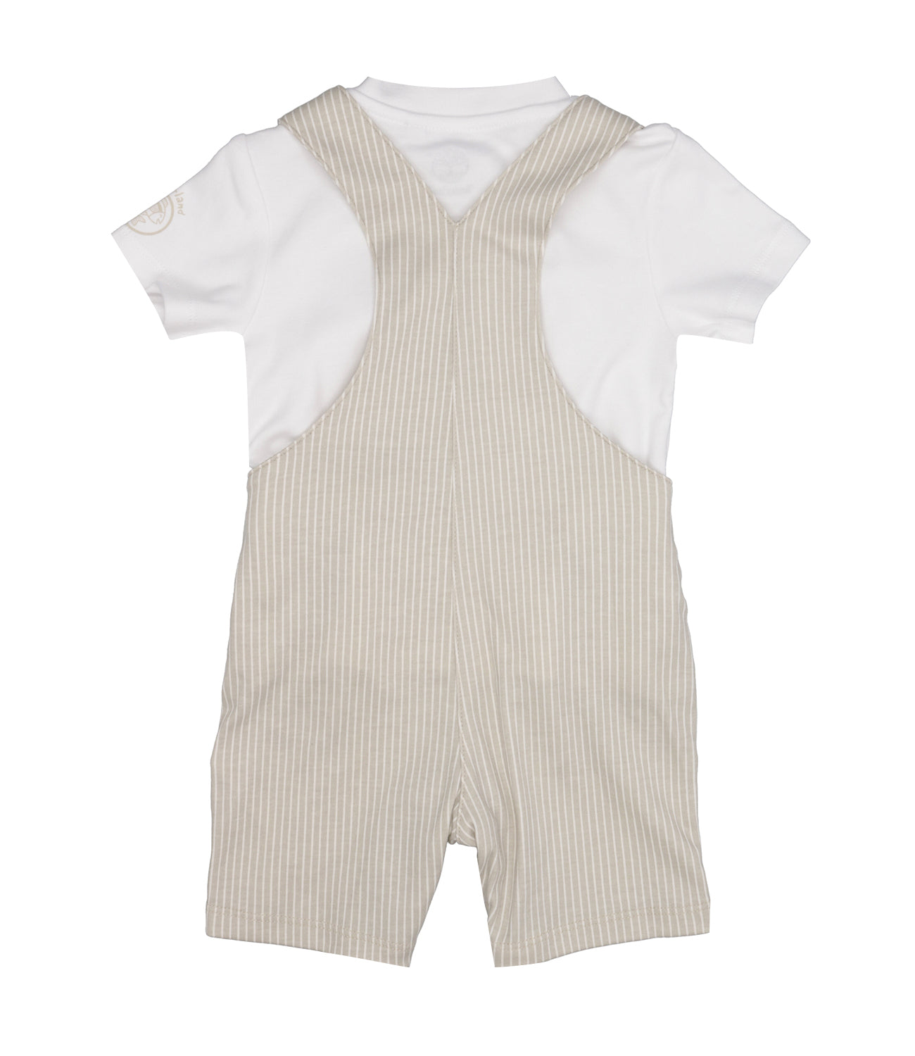 Timberland Kids | Set Salopette T-Shirt Ecru Bianco