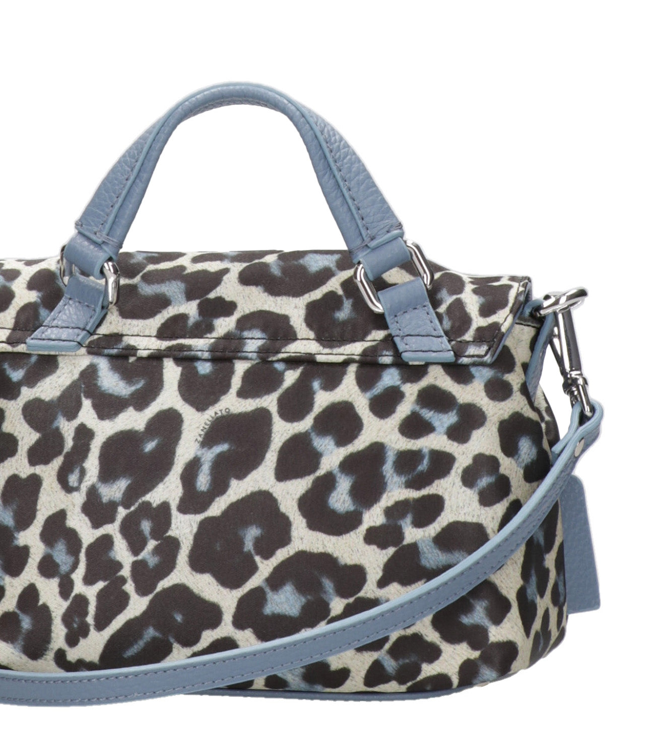 Zanellato | Borsa a Tracolla Postina Baby Rimboccata Tokyo Animalier Leopardo Turchese