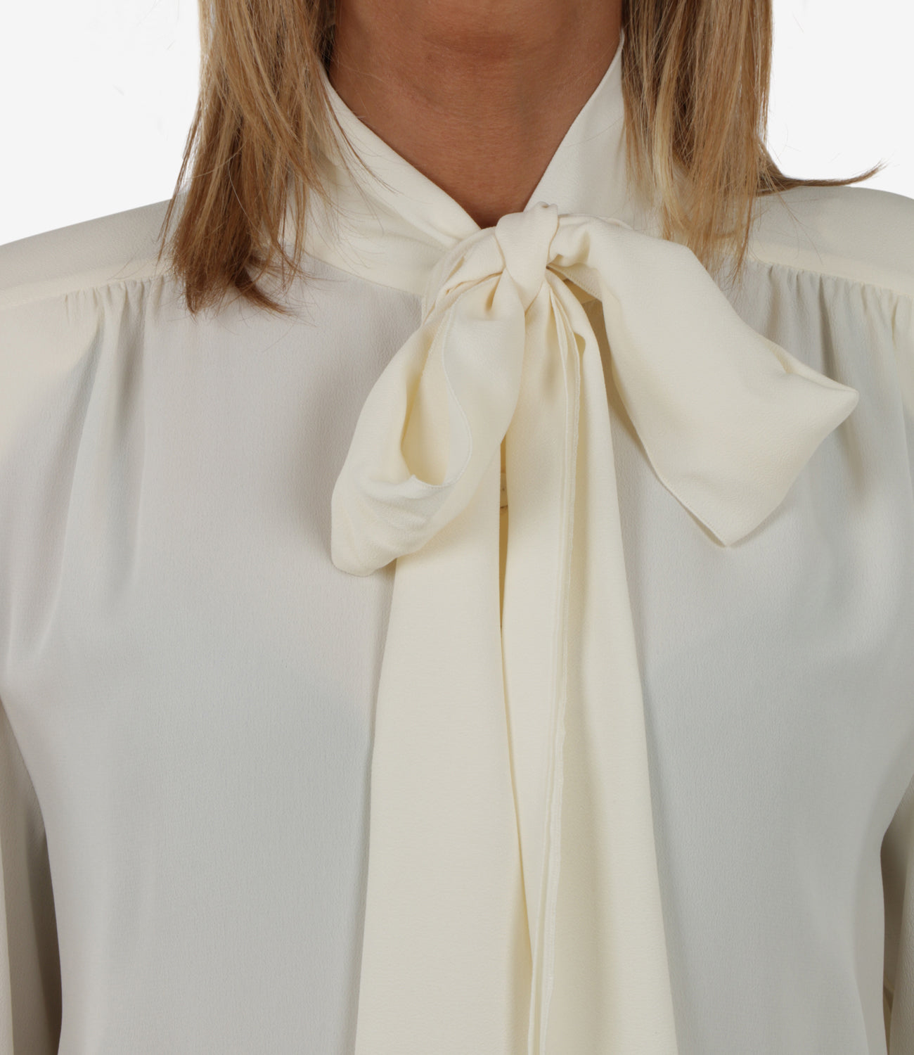 Silk shirt with bow