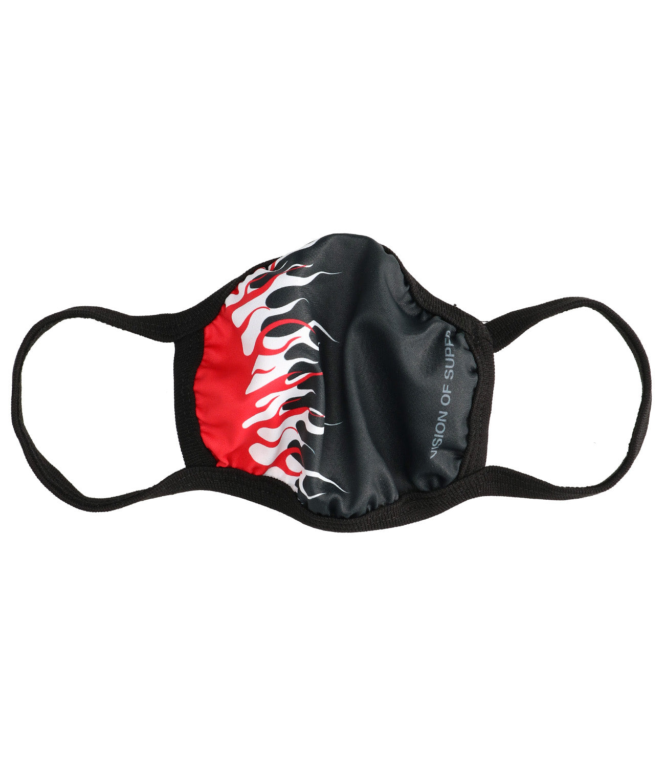 Double Flame Face Mask Black and Red