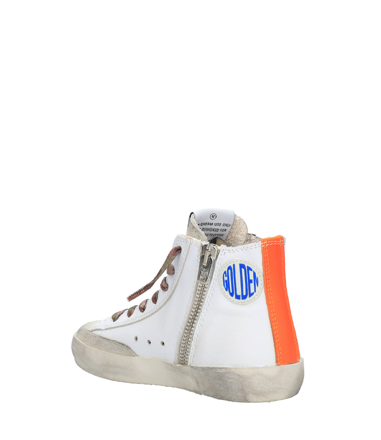 Sneakers Francy Bianca, Bluette e Arancio