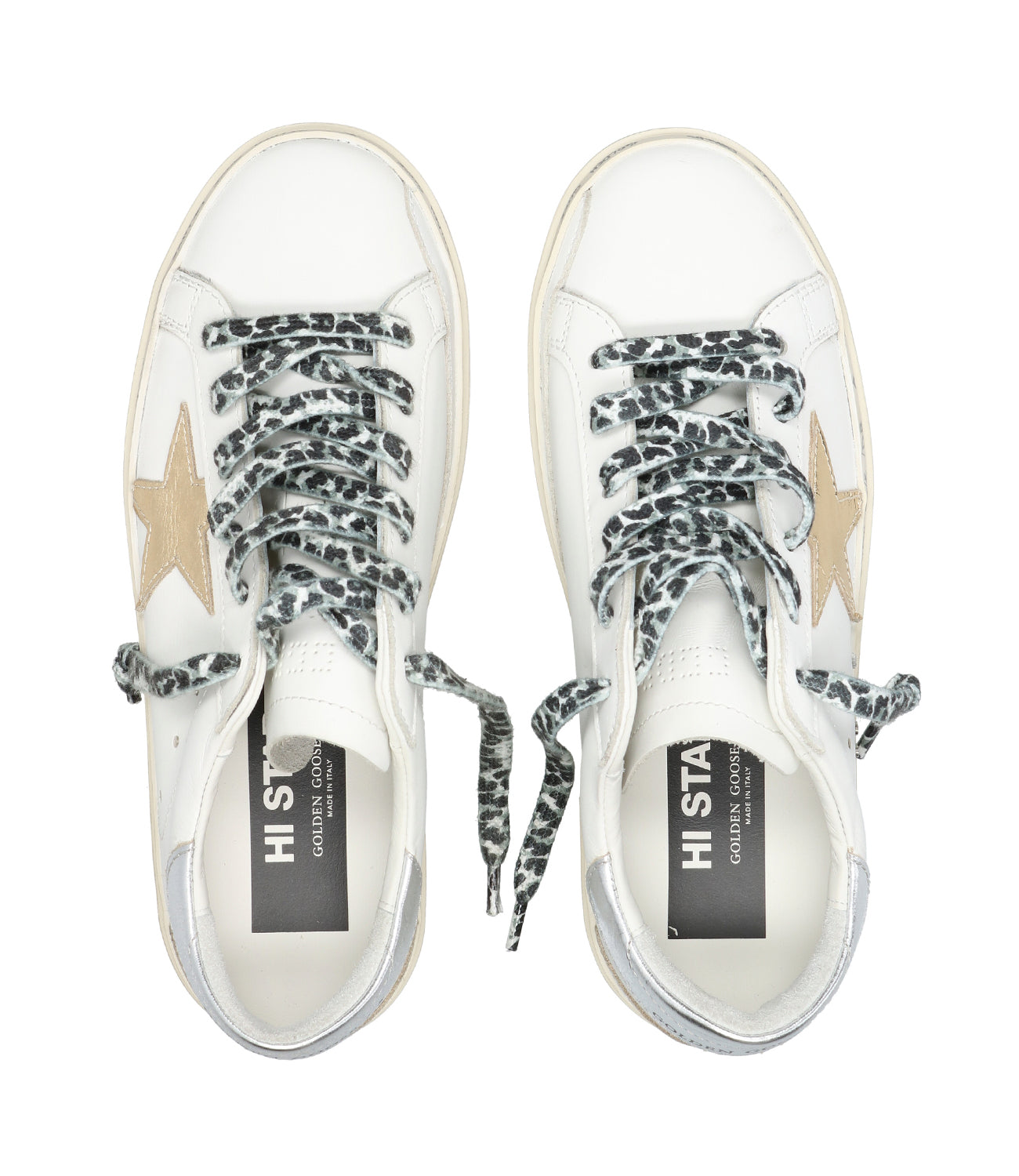 Golden Goose | White and Silver Superstar Sneakers