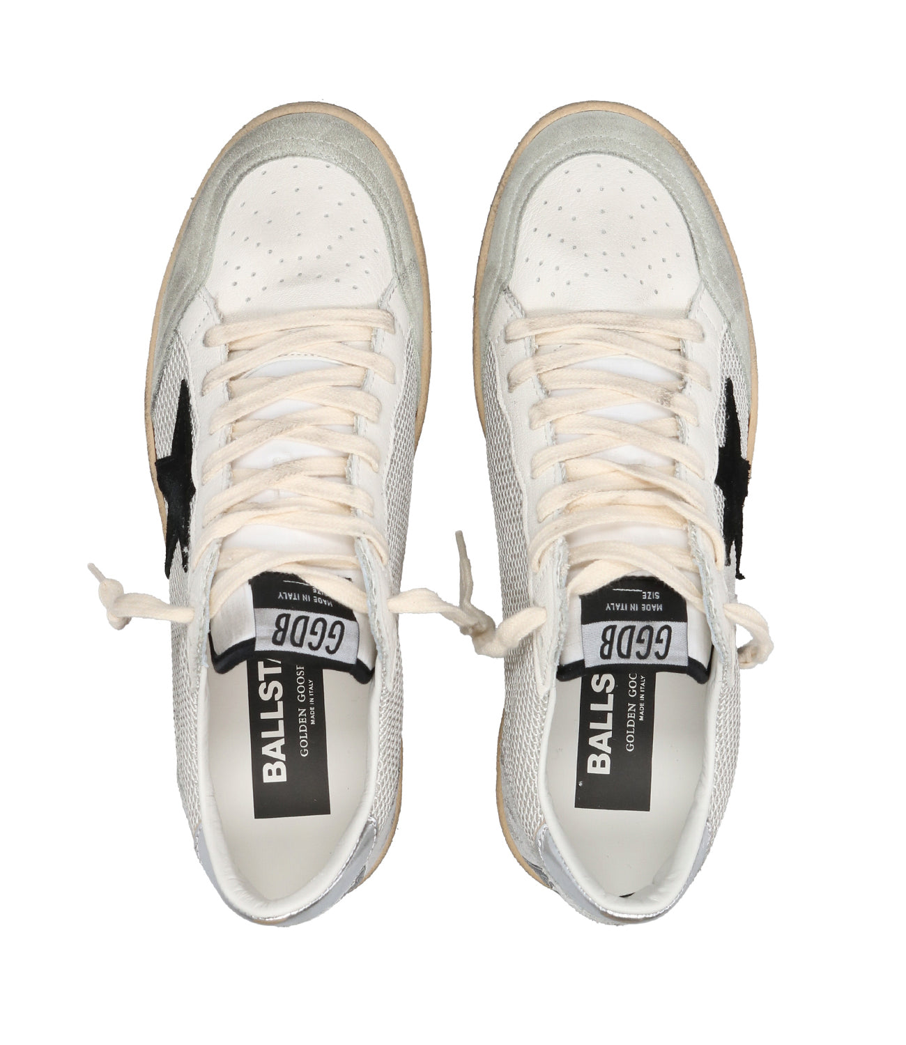 Golden Goose | Ball Star Sneakers Silver Black and White