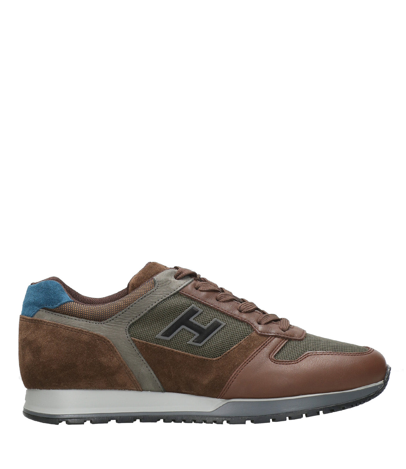 Hogan | H321 Brown and Green Sneakers