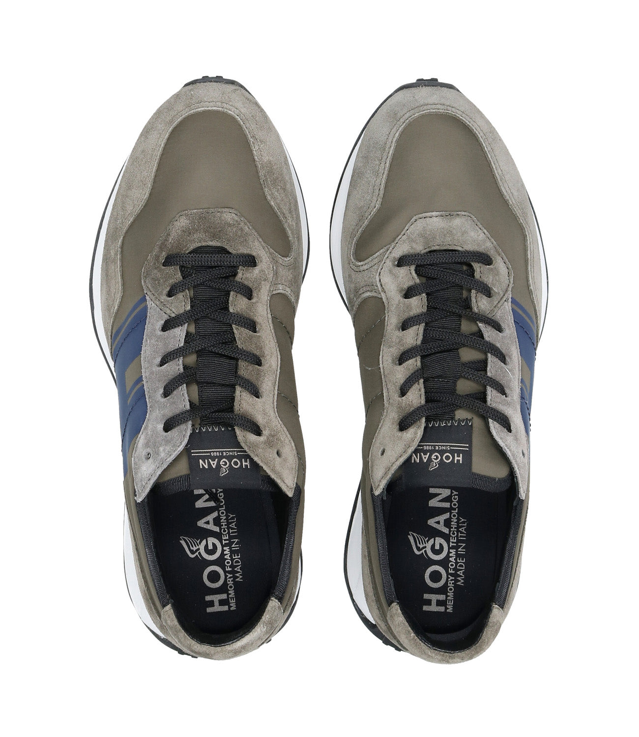 Blue and Green H383 Sneakers
