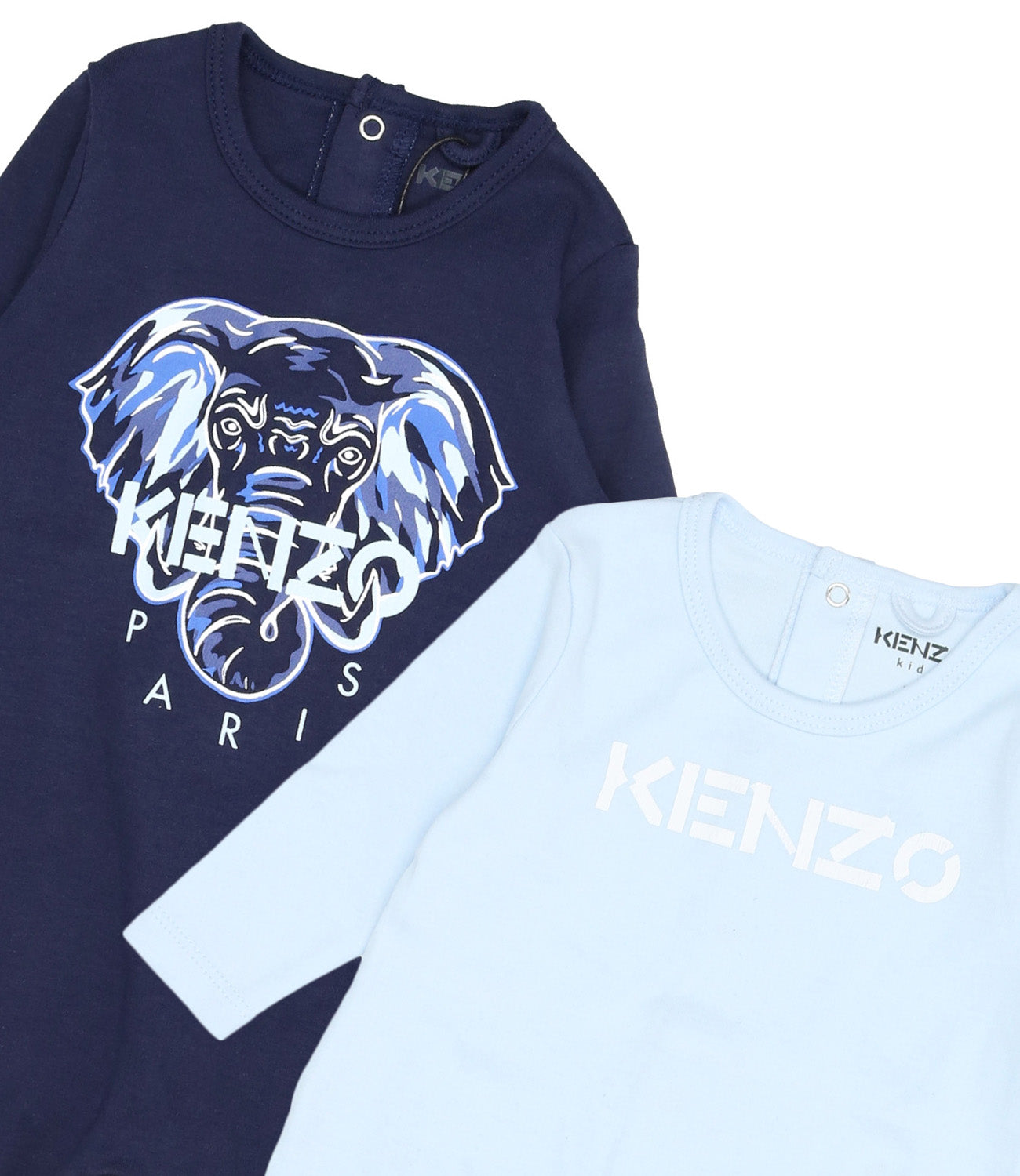 Kenzo Kids | Set of Two Blue and Light Blue Sleepsuits