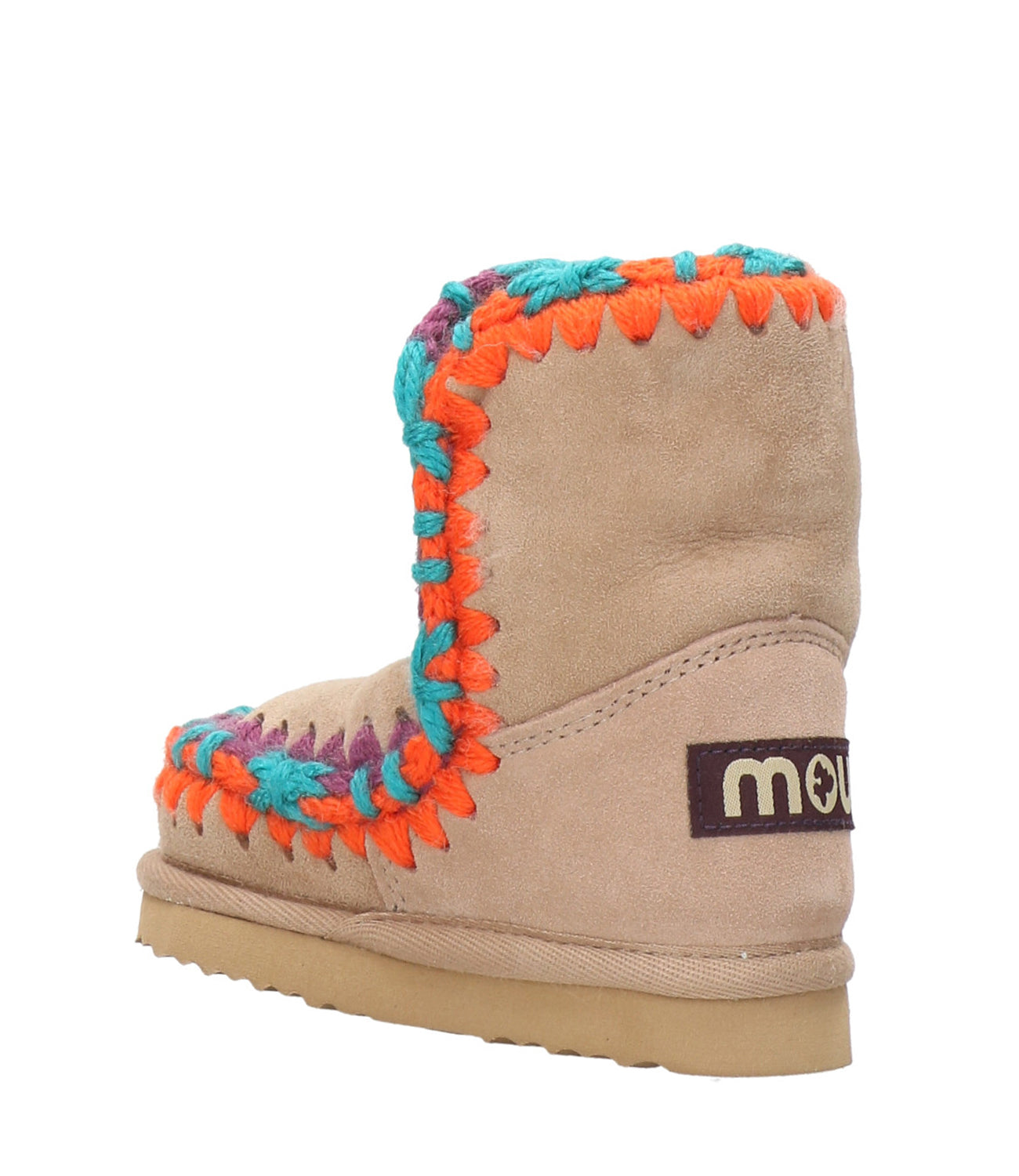 Mou Kids | Eskimo ankle boot overstitching Camel