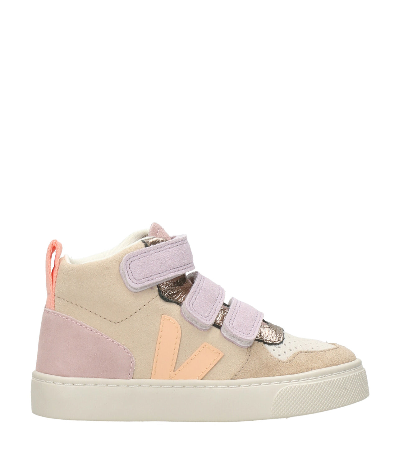 Veja Kids | Beige,White and Lilac Sneakers