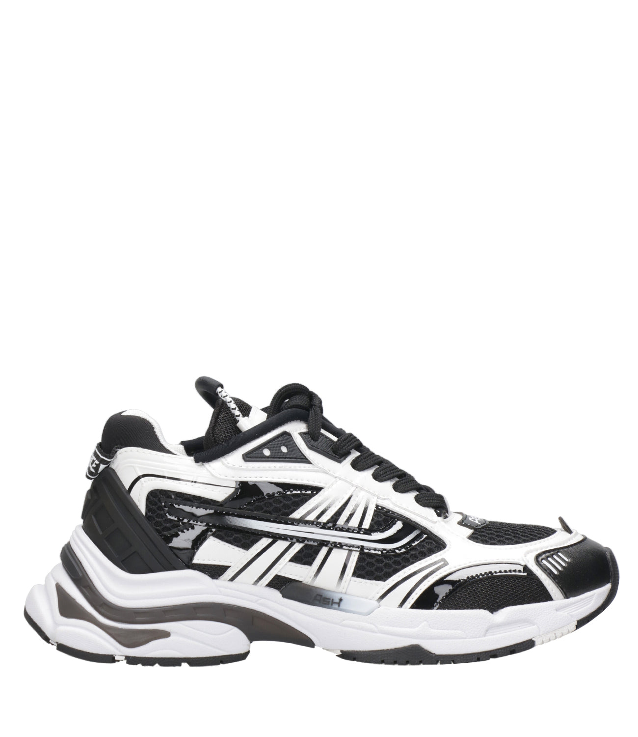 Ash Sport | Black and White Race Sneakers