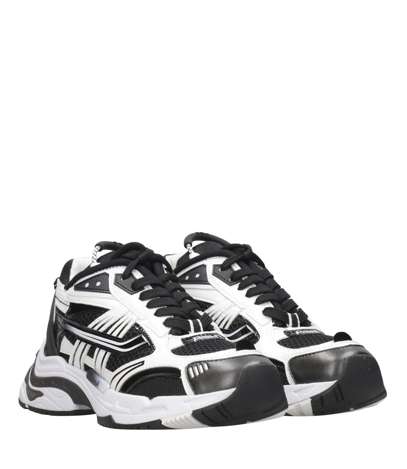 Ash Sport | Black and White Race Sneakers