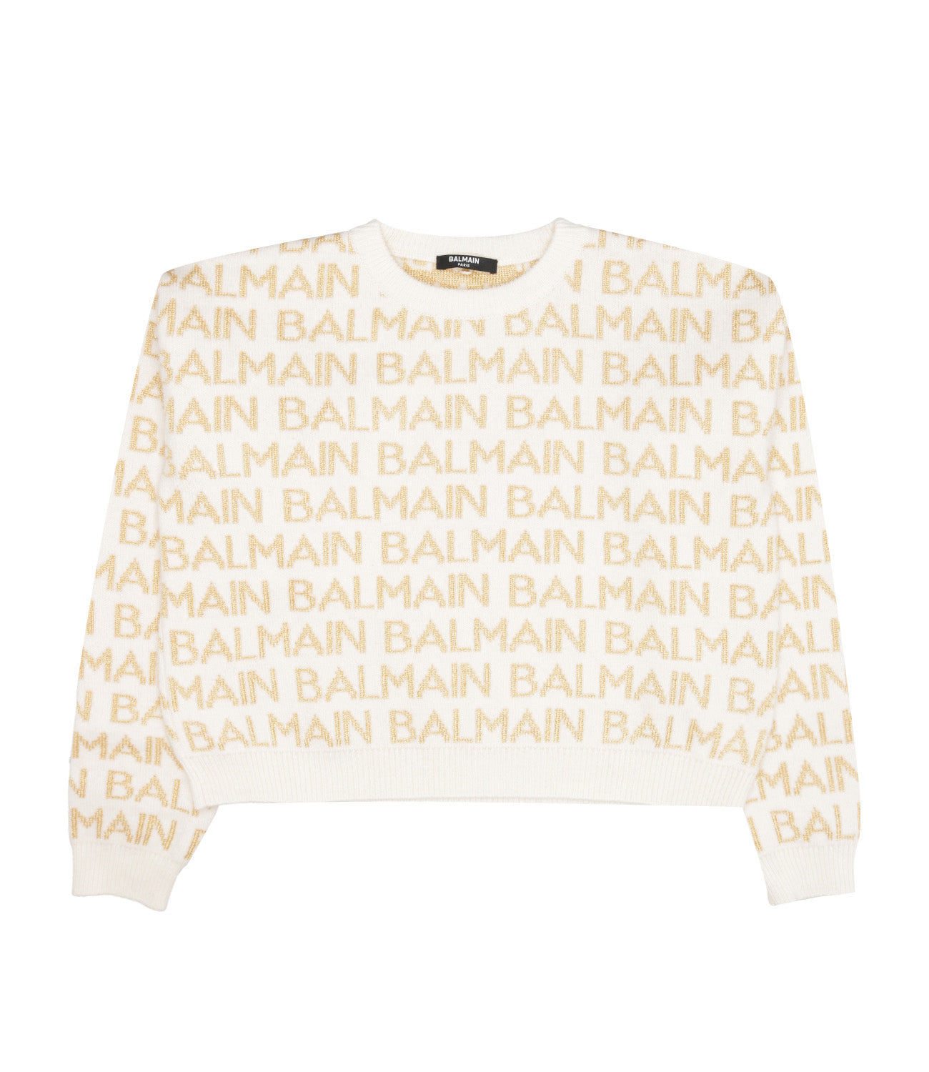 Balmain Kids | Ivory and Gold Sweater