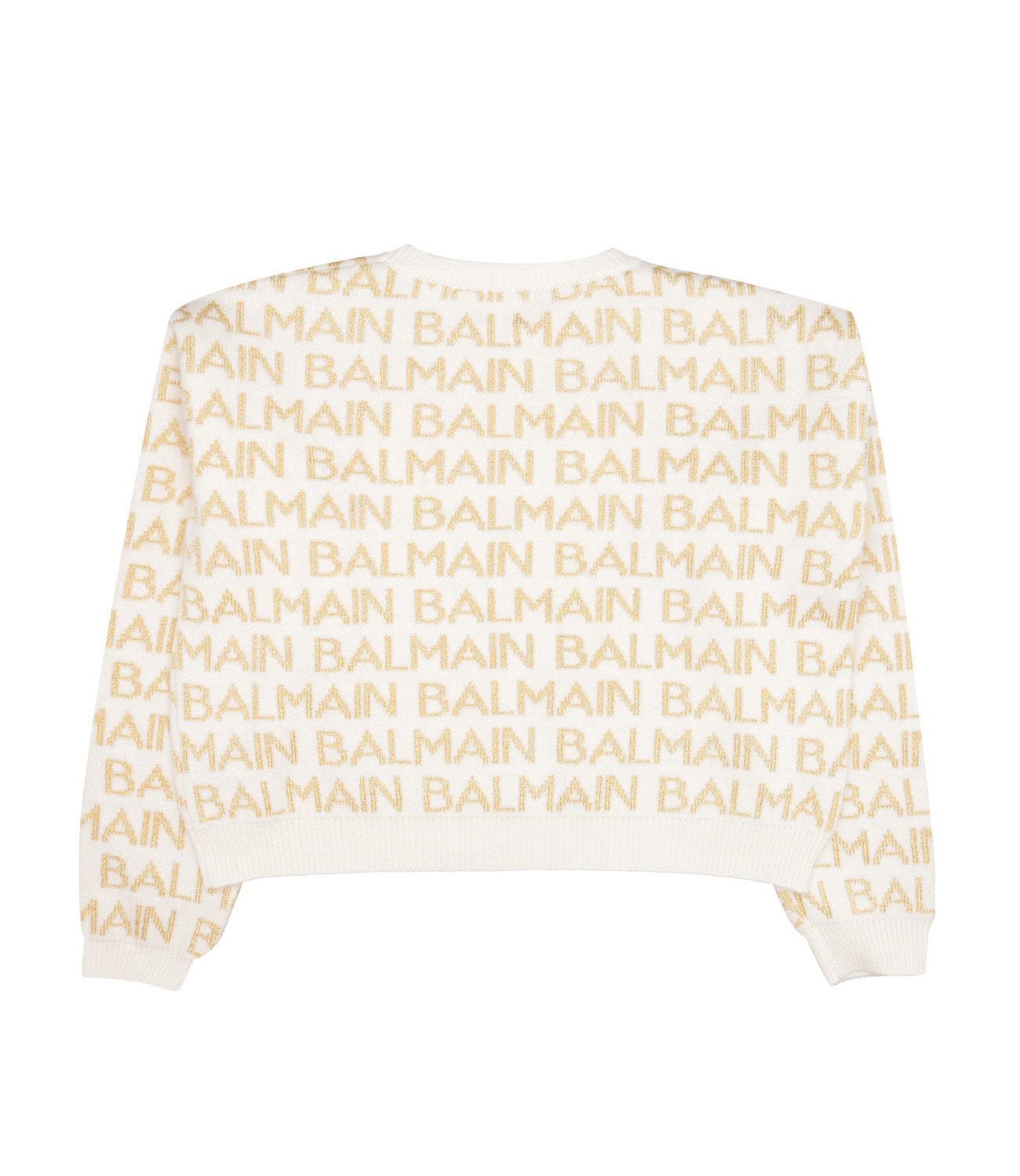 Balmain Kids | Ivory and Gold Sweater