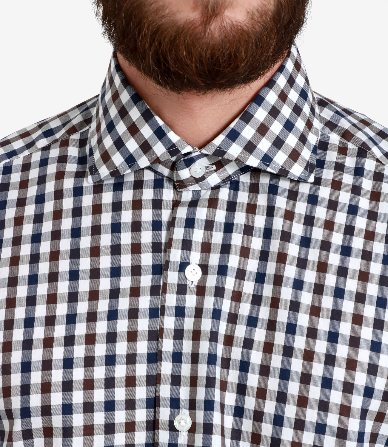 Beard | Blue and Brown Shirt