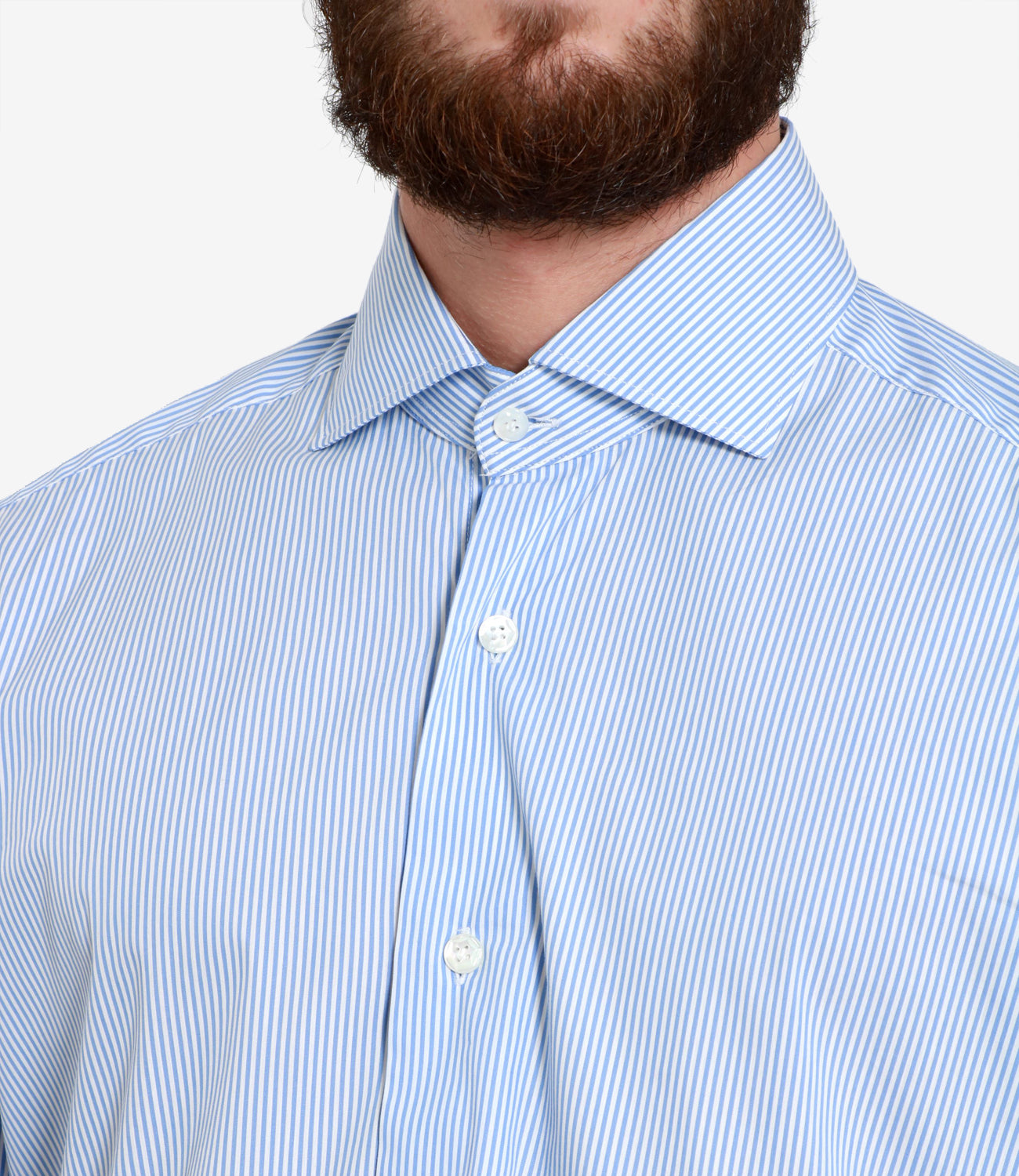 Beard | White and Light Blue Shirt