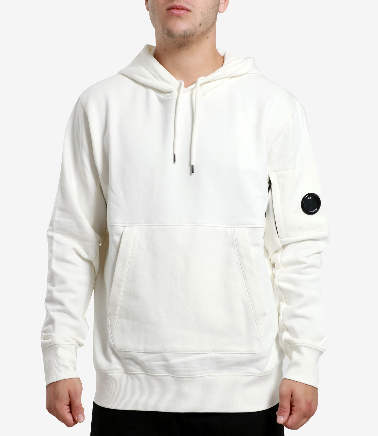 C.P. Company | Diagonal raised fleece sweatshirt White