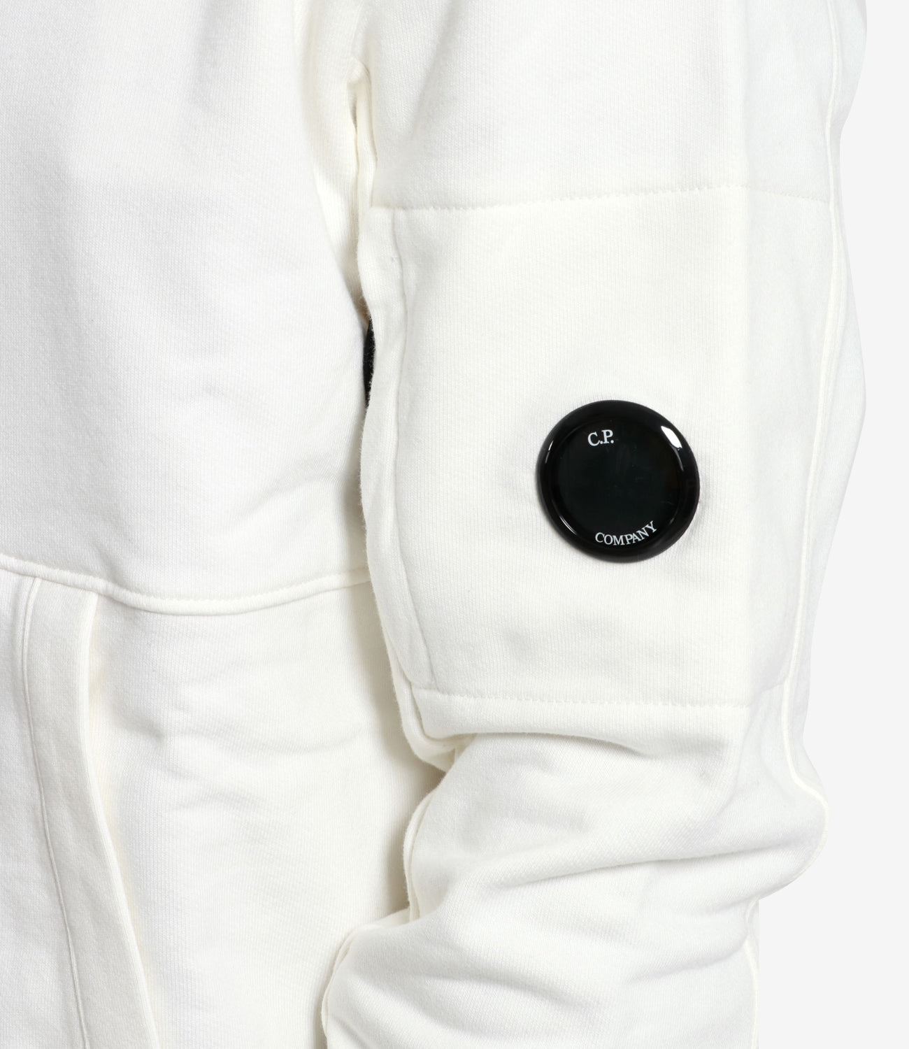 C.P. Company | Diagonal raised fleece sweatshirt White