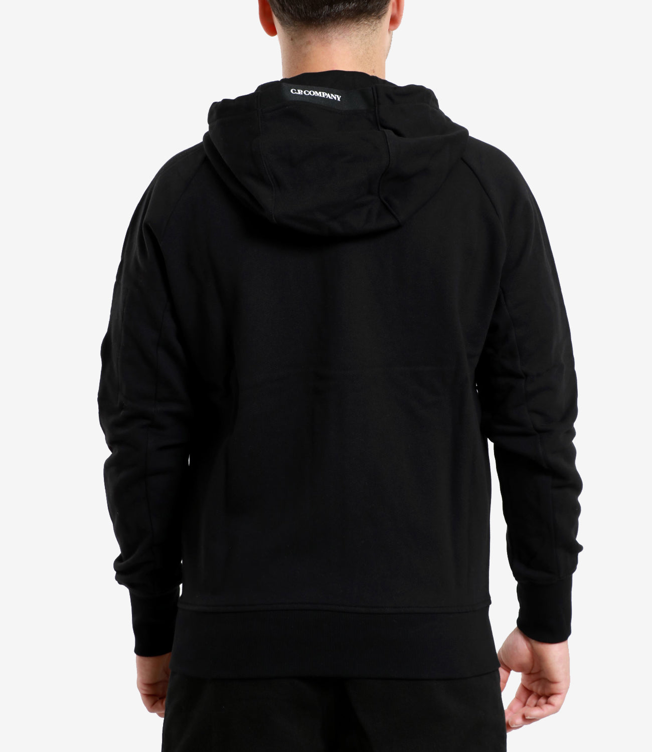 C.P. Company | Diagonal raised fleece zipped sweatshirt Black
