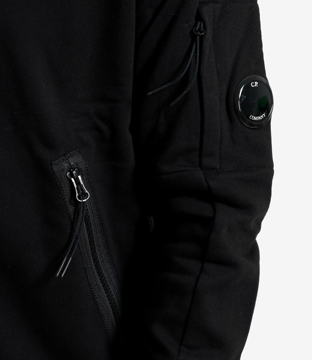 C.P. Company | Diagonal raised fleece zipped sweatshirt Black
