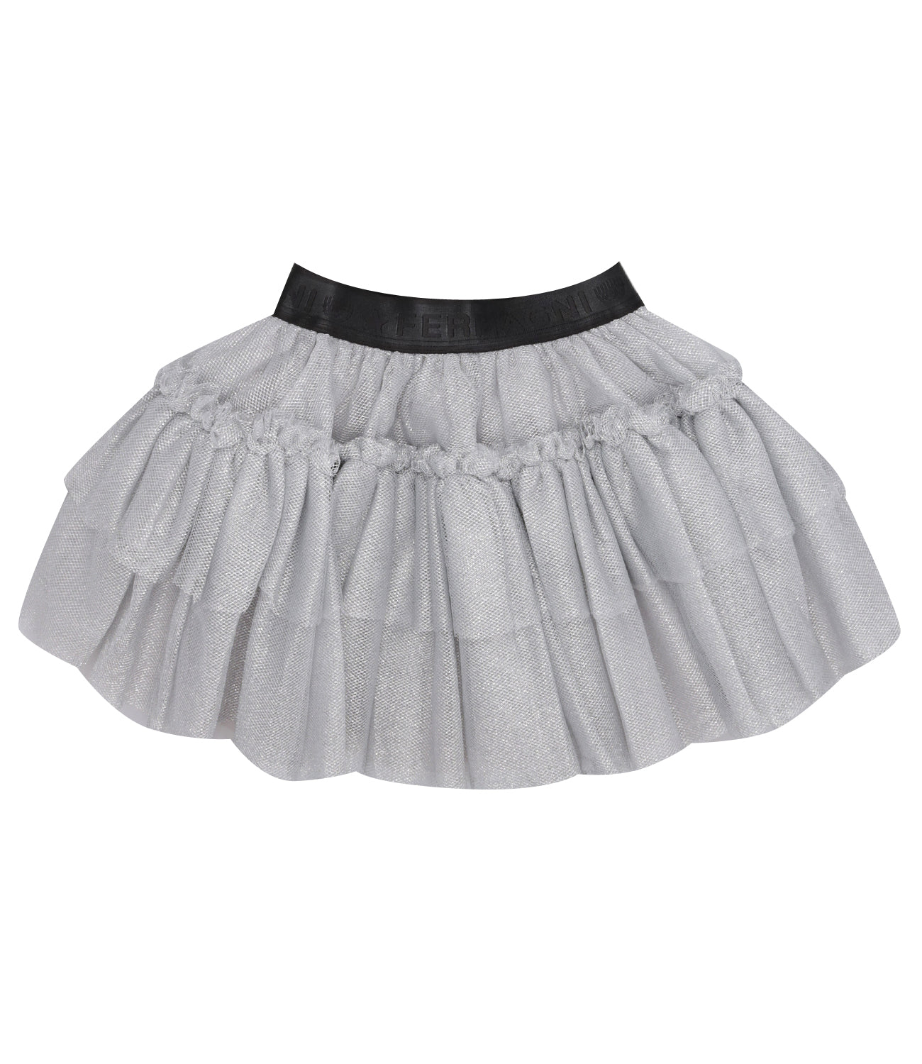 Chiara Ferragni Kids | Silver Eye Star Tulle Skirt